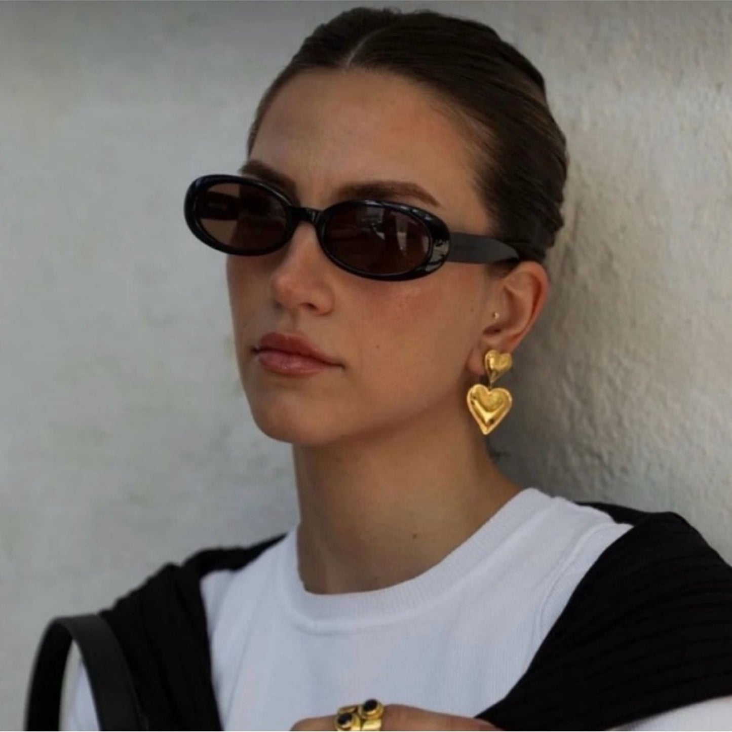 "Ariana" Double Heart Stainless Steel Earrings