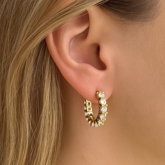 “Elizabeth” Estate Collection Demi Fine Hoop Earrings