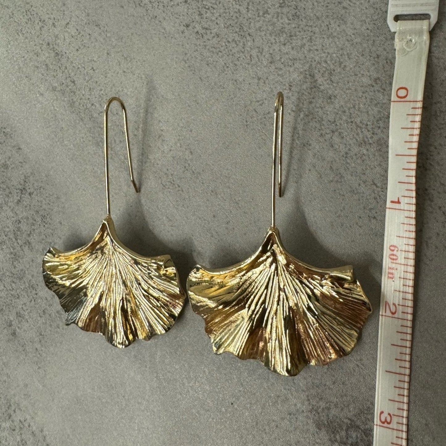 ANTHRO Gold Plated Ginko Leaf Earrings