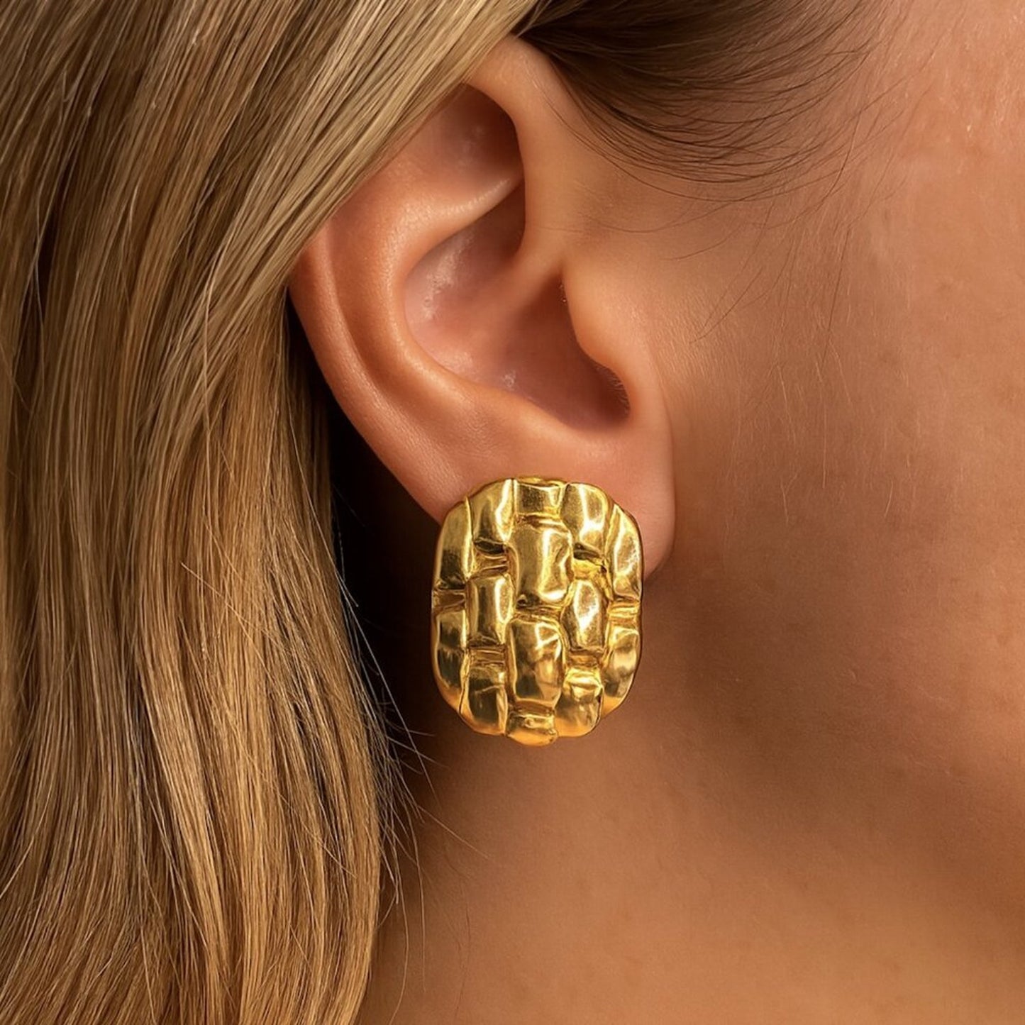 "Averly" 18K Woven Statement Earrings