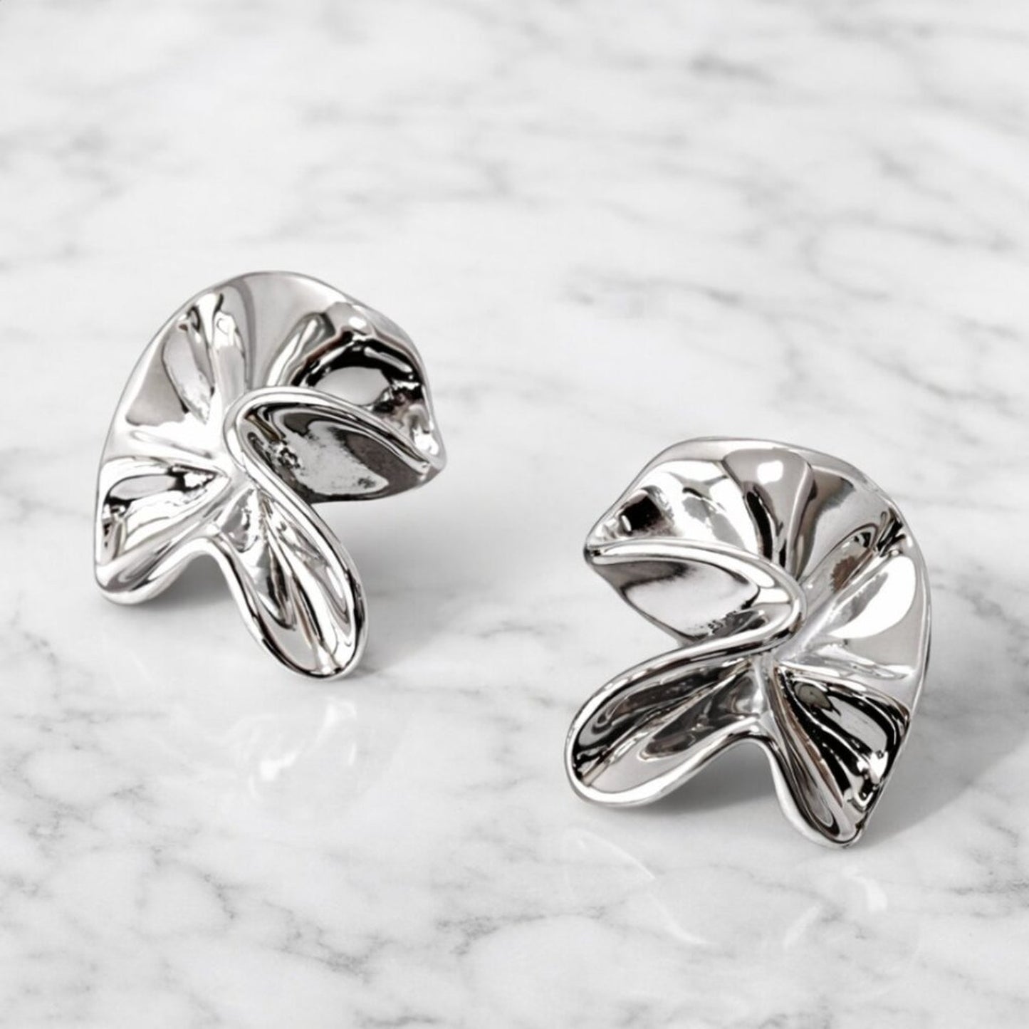 "Francie" Geometric Floral Earrings (gold OR silver)