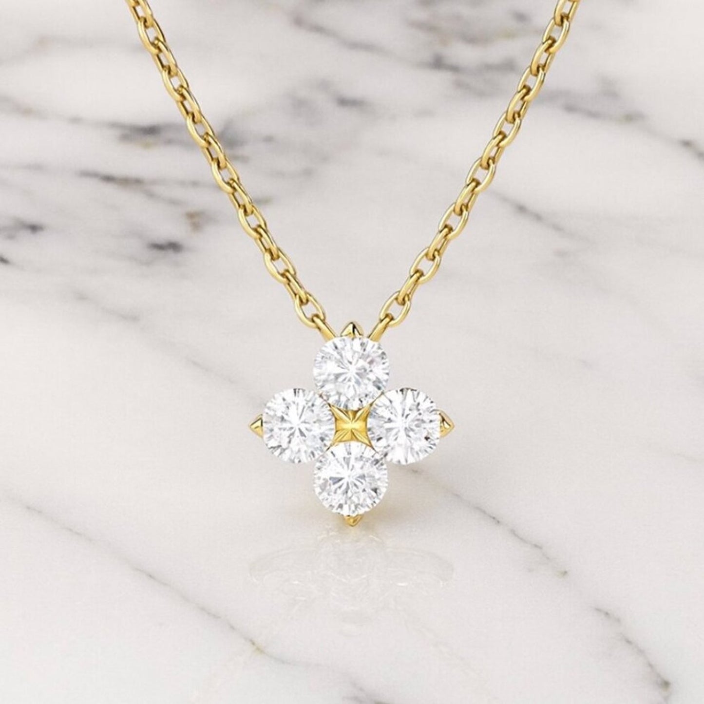 "Hampton" Lab Diamond Floral Necklace