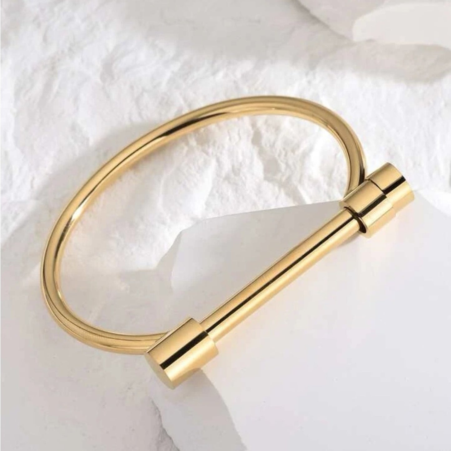 Horseshoe Cuff Screw On Bar Bracelet