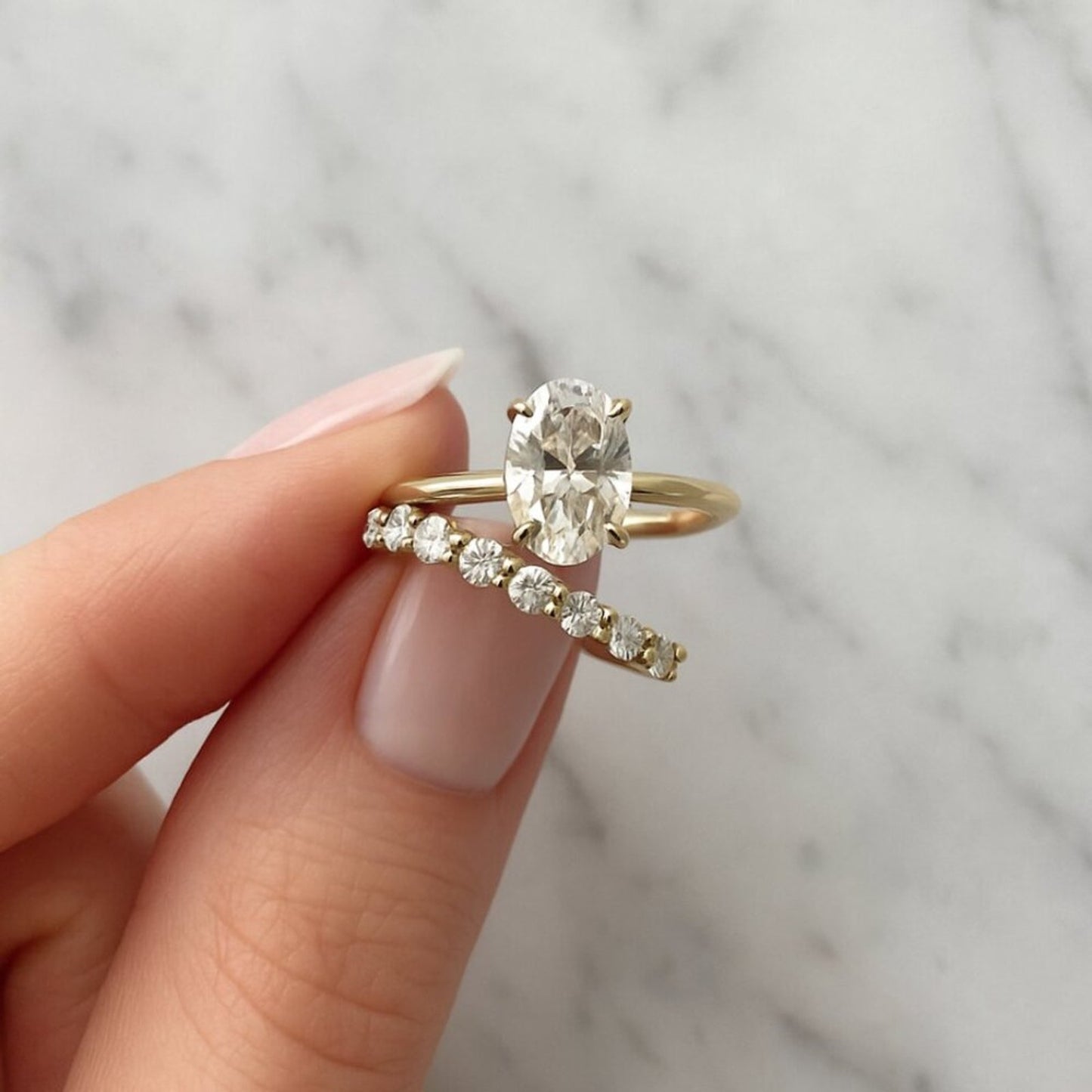 "Lucy" Oval Travel Ring Set