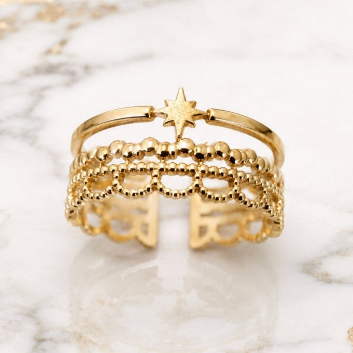 "Monroe" Waterproof Ring Stack Adjustable