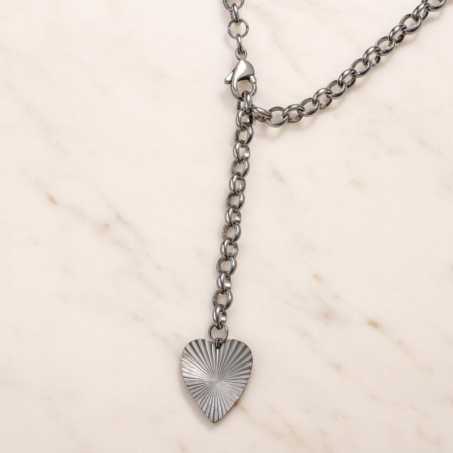 “Alicia” Convertible Heart Charm Love Necklace