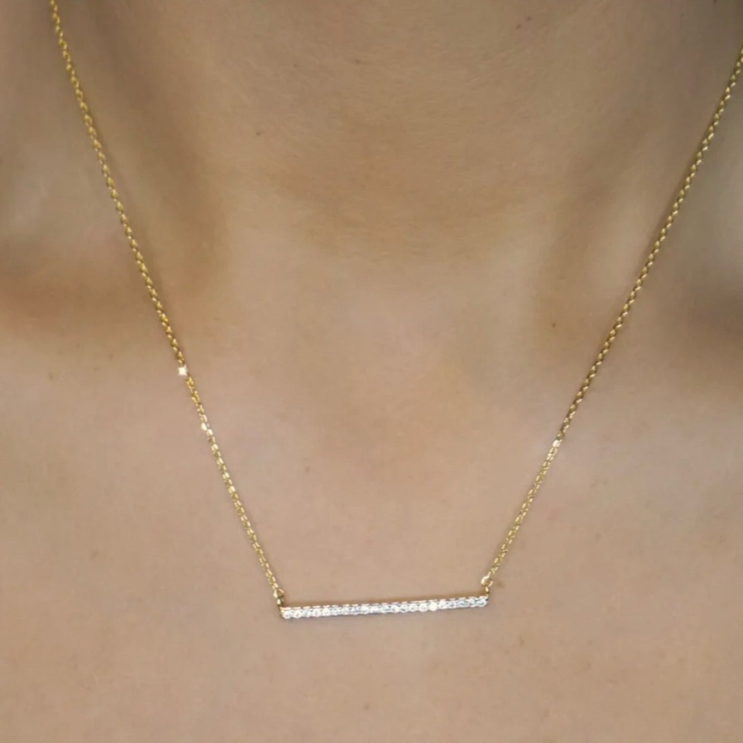 “BELLA” Gold Bar Bling Necklace