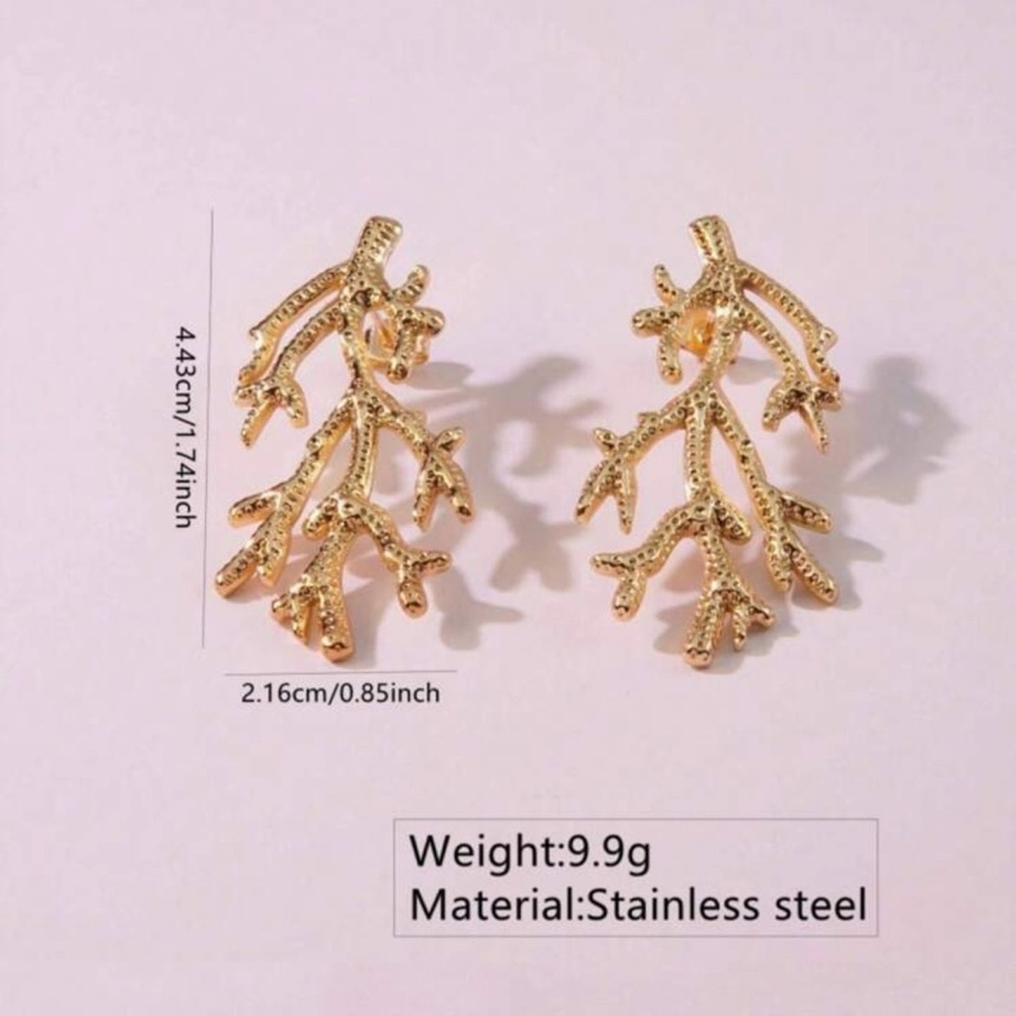 “Cora Petite” Gold Reef Earrings