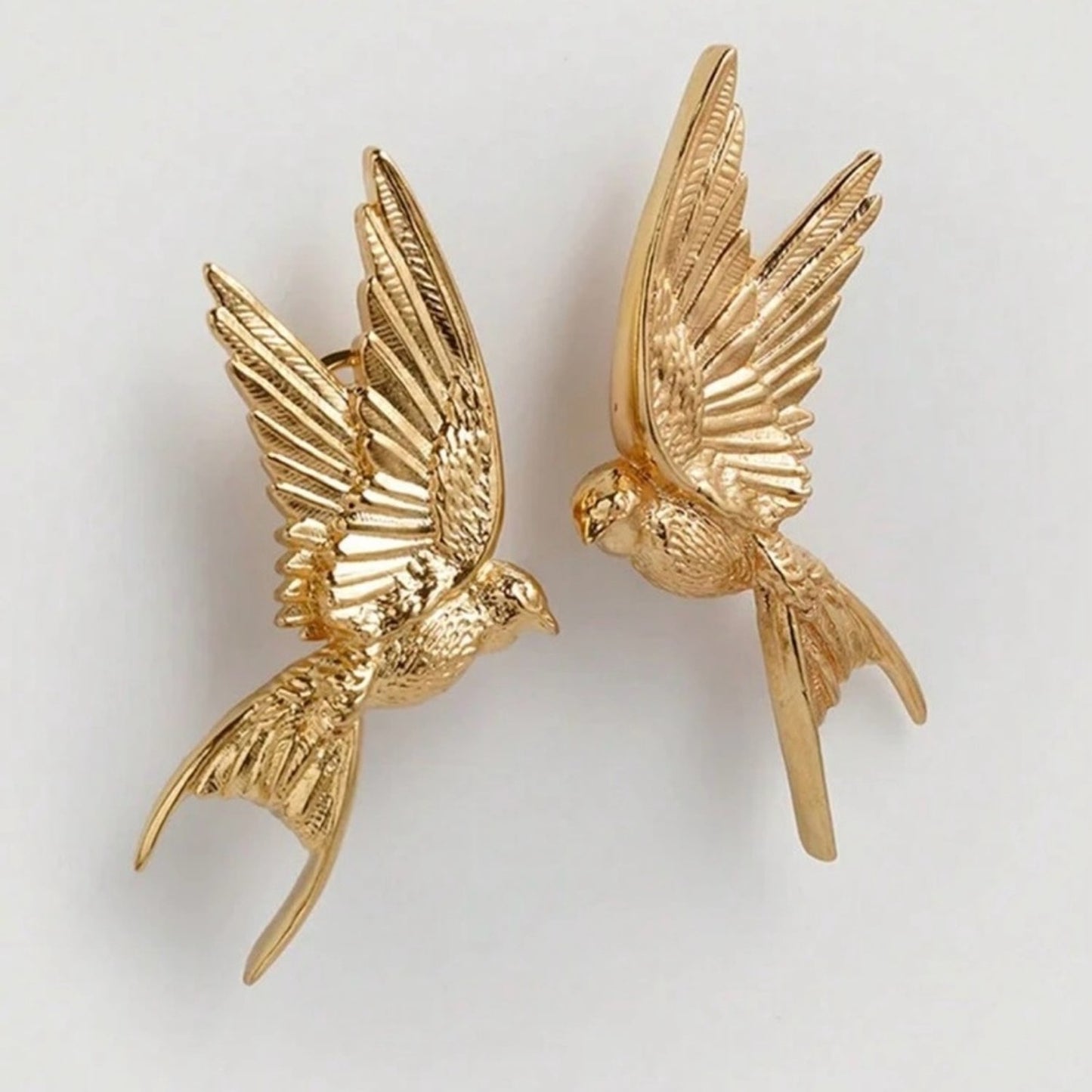 “Hello Birdie” 18K Vintage Inspired Gold Bird Earrings