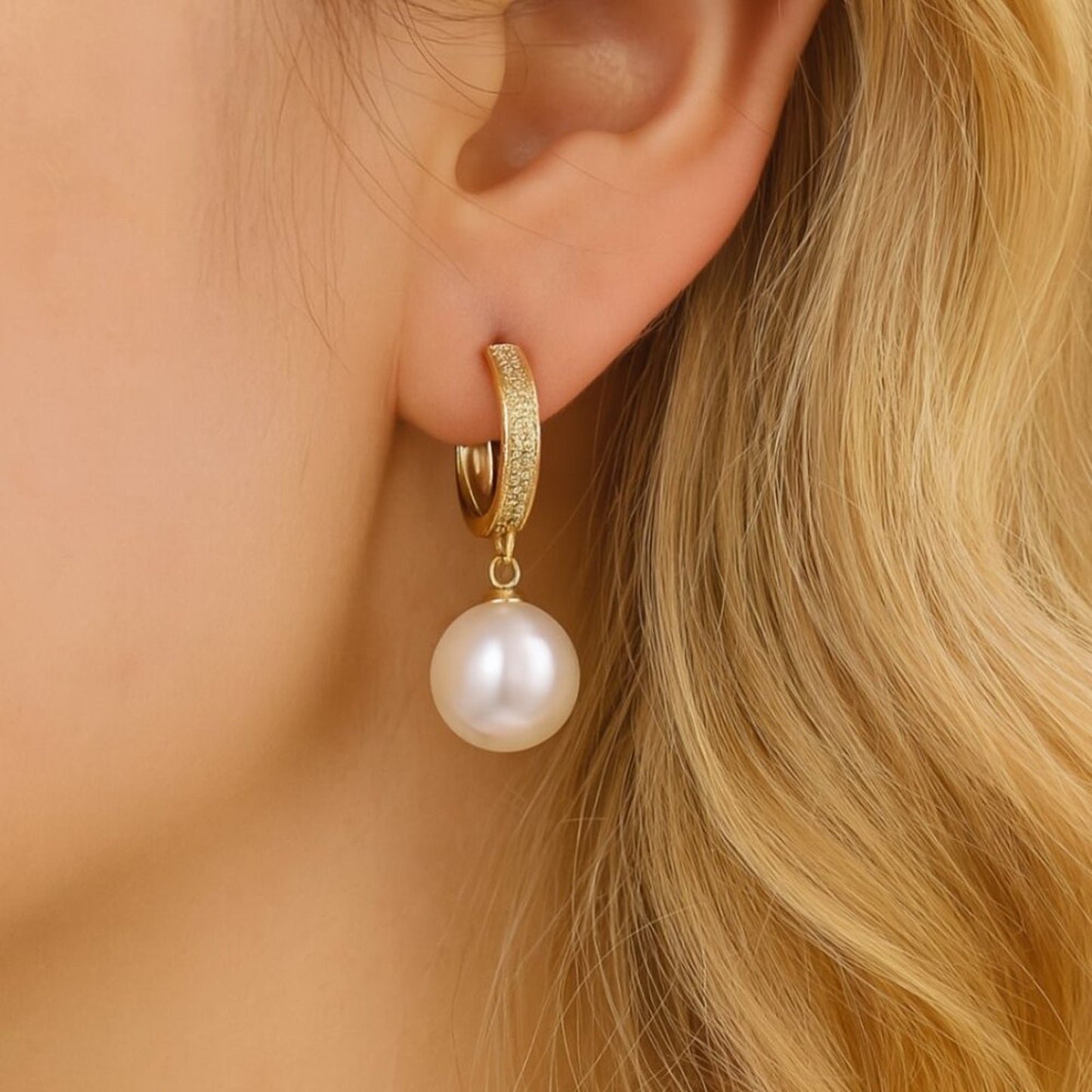 “Janelle” Pearl Hoops