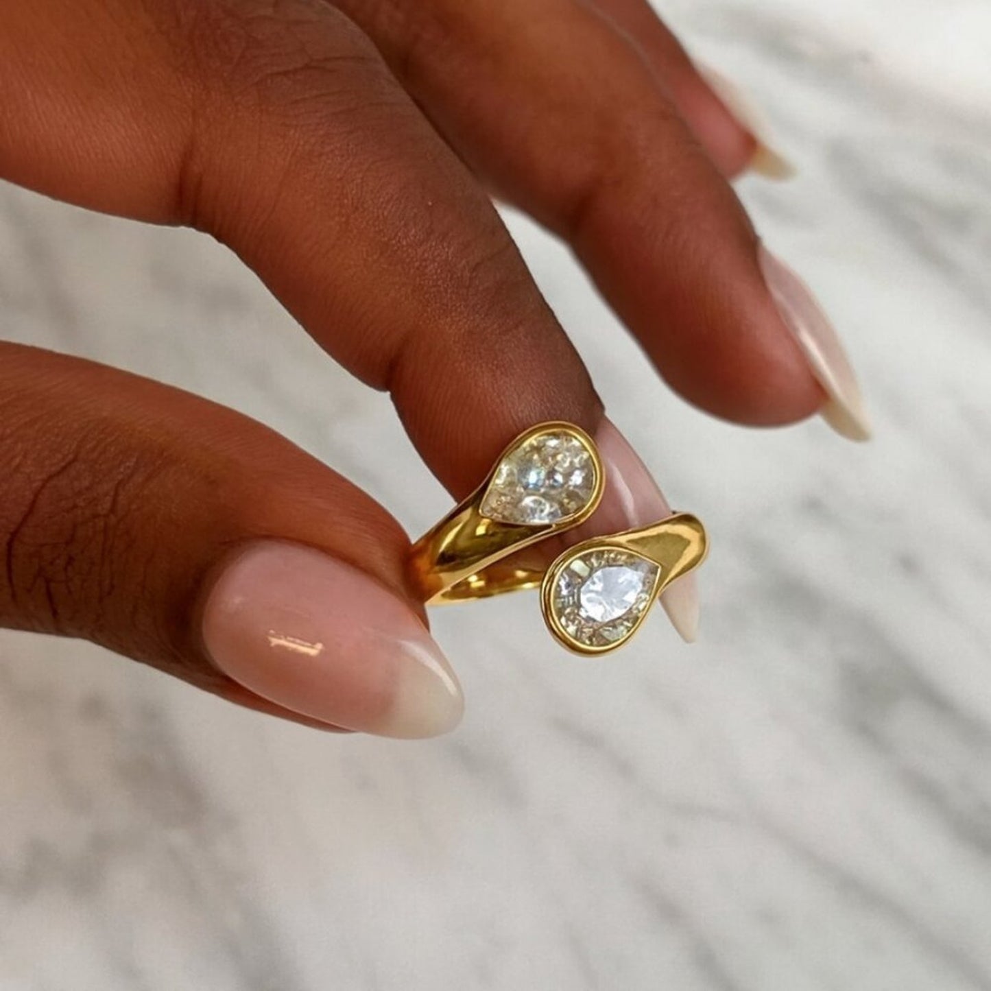 "Jules" Adjustable Geometric Ring