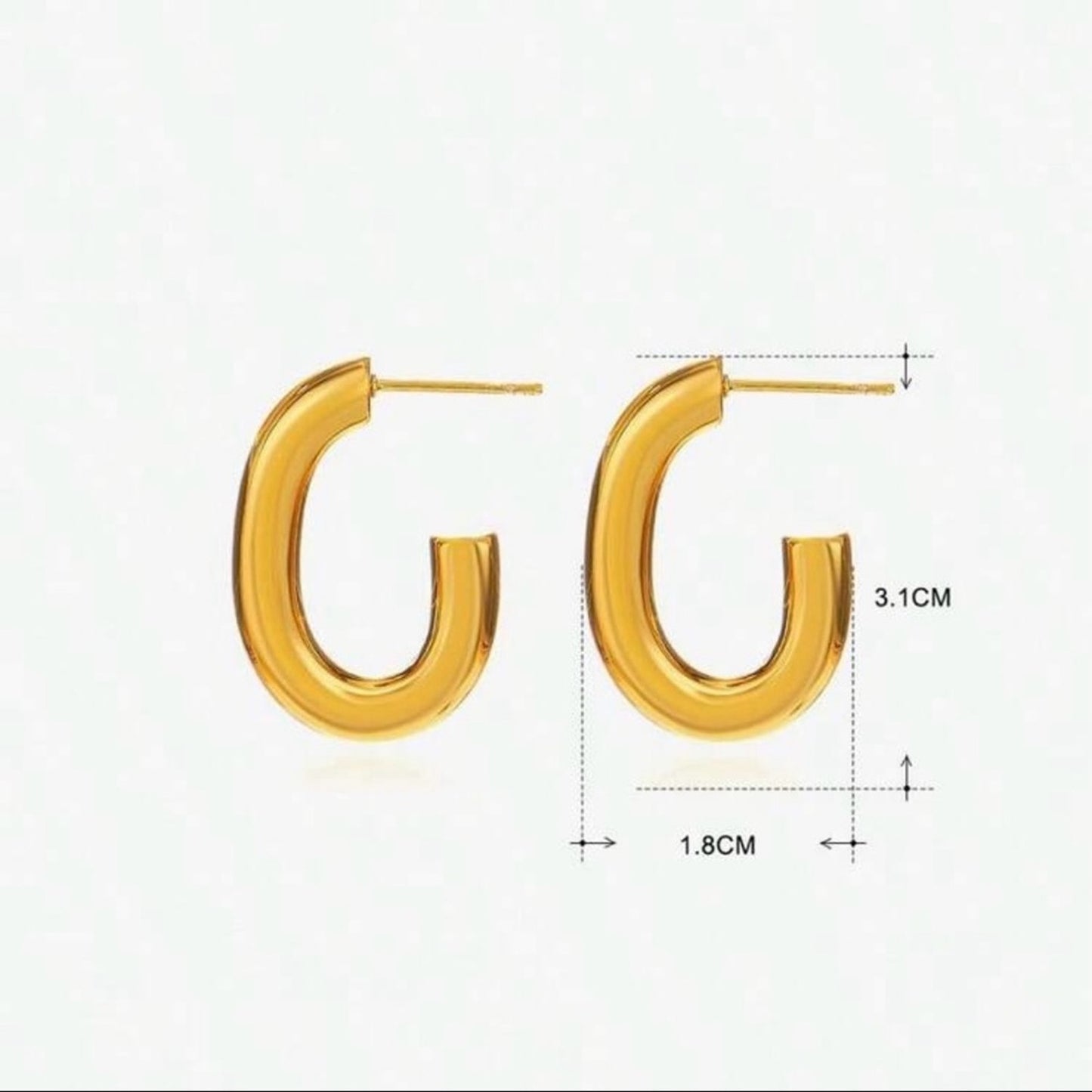 “Jordyn” Waterproof Hoop Earrings