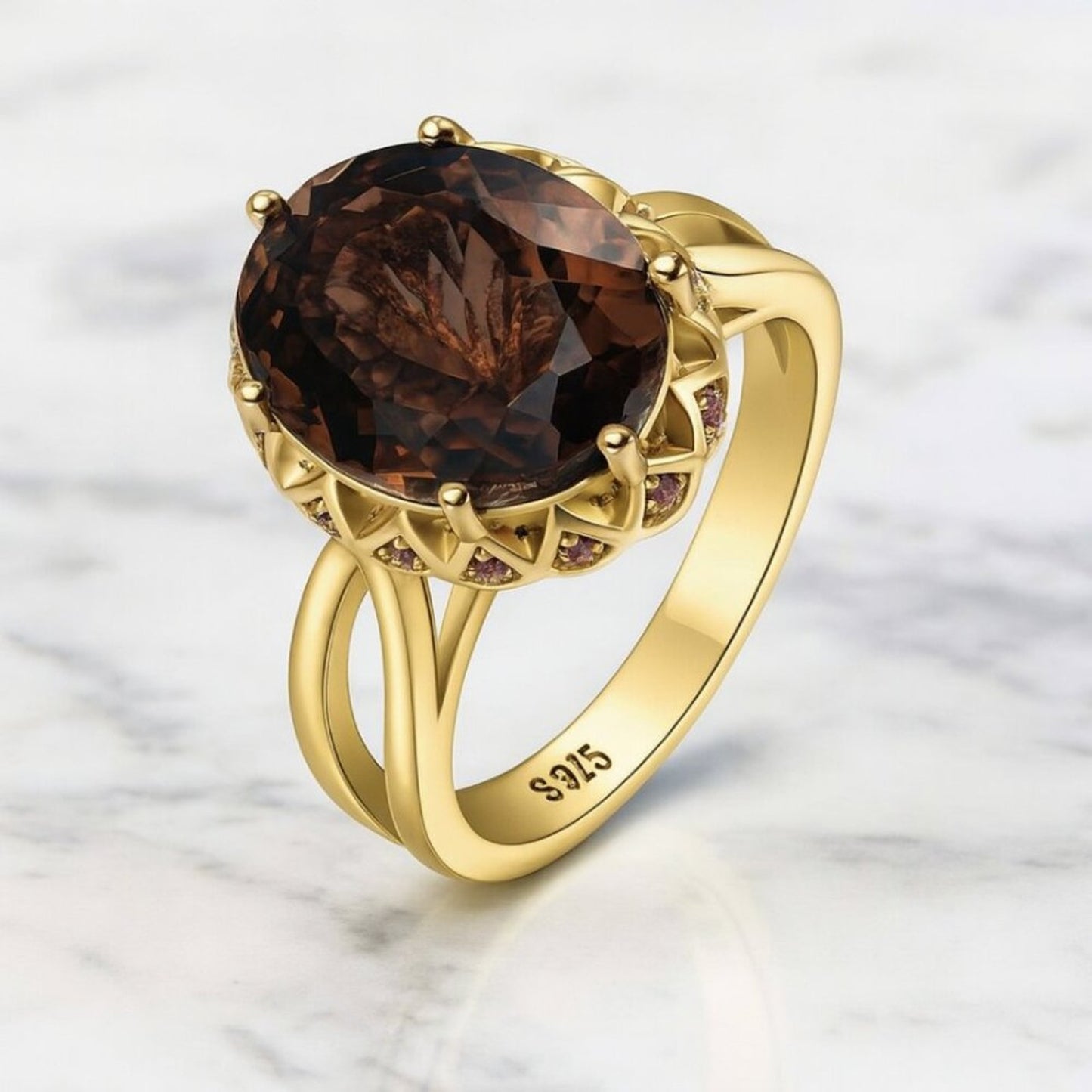"Stella" Smoky Quartz Gemstone Ring