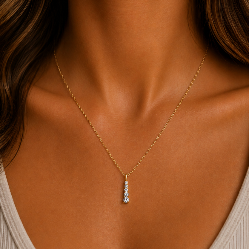 "Blair" Cascade Lab Diamond Necklace