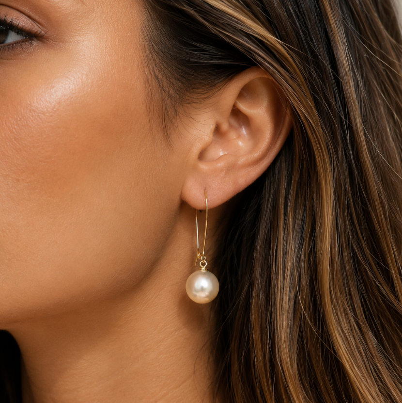 “Brianna” Pearl drop earrings