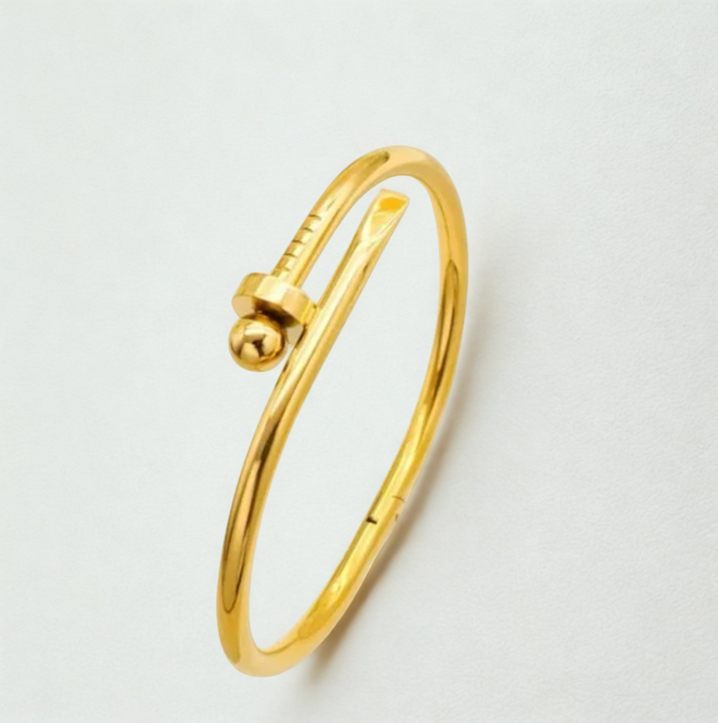 “Nailed It” GOLD plated nailhead cuff luxe bracelet