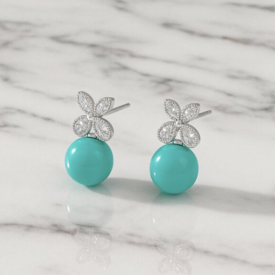 “Vanetta” Tiffany Blue Earrings