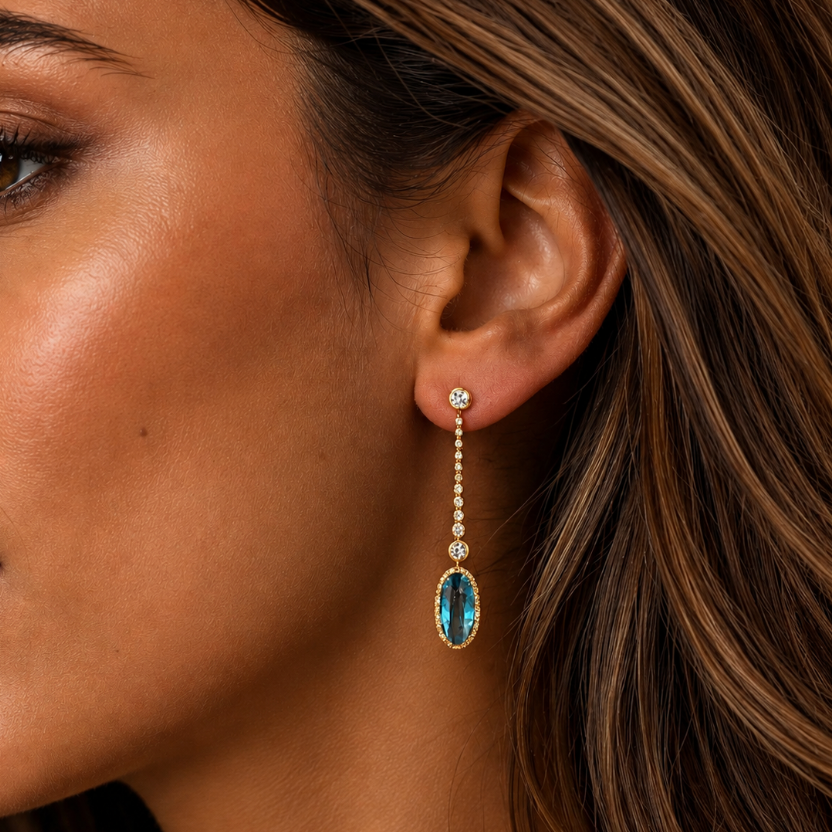 "Helena" Aquamarine Earrings