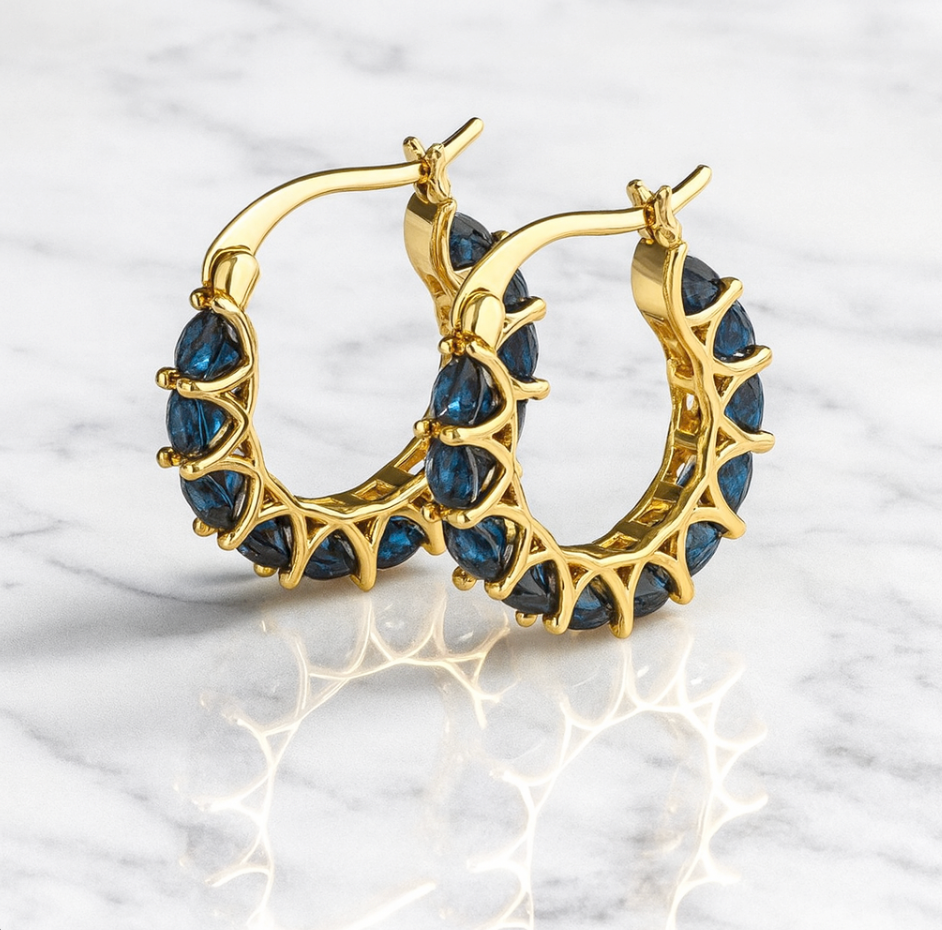 “Elizabeth” Estate Collection Demi Fine Hoop Earrings