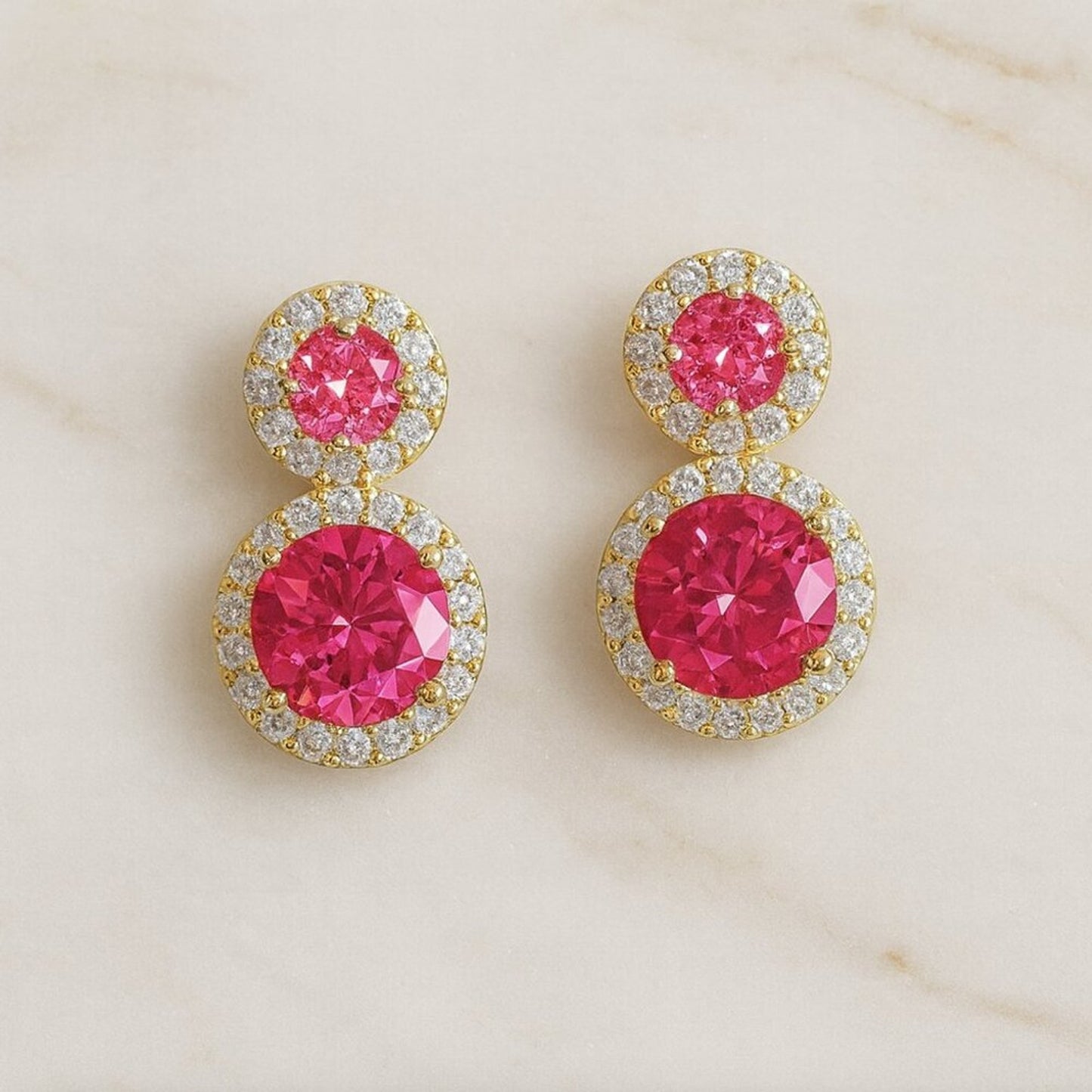 "Lainey" Hot Pink Earrings