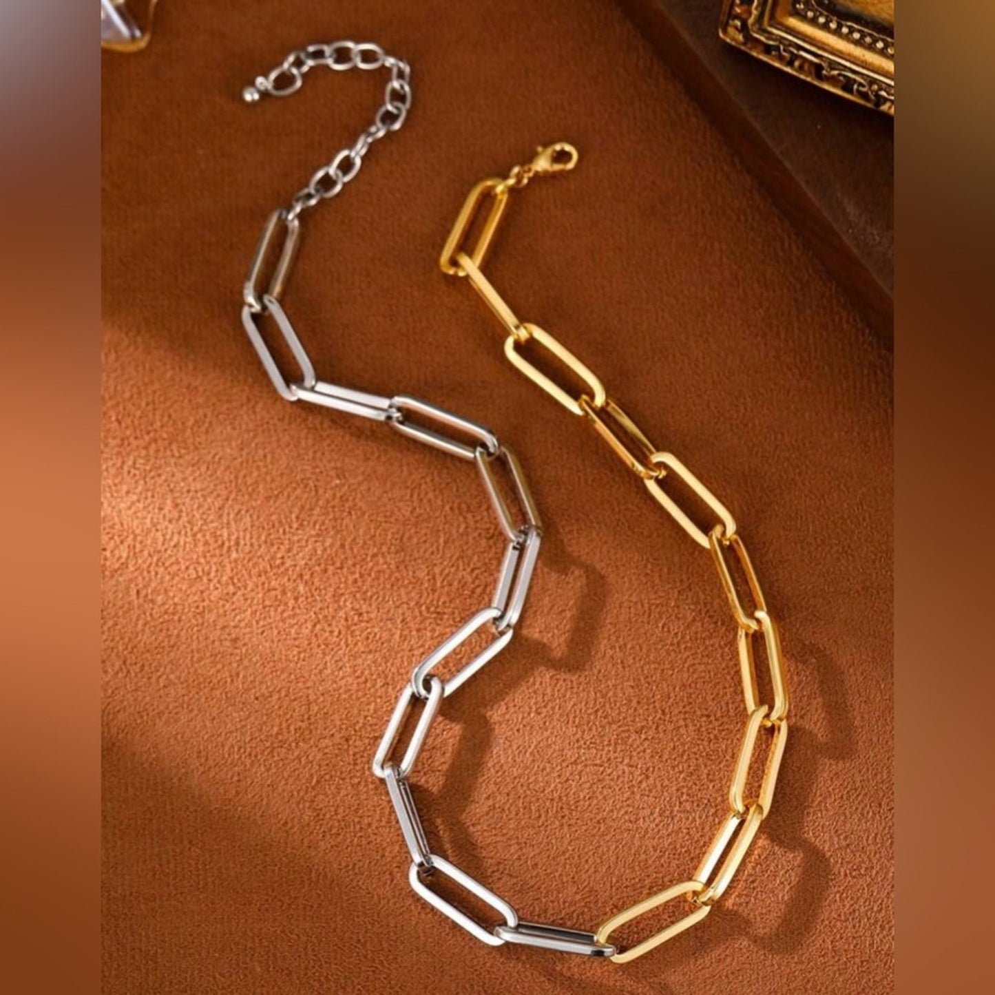 “Everette” Necklace Two-Toned Mixed Metal