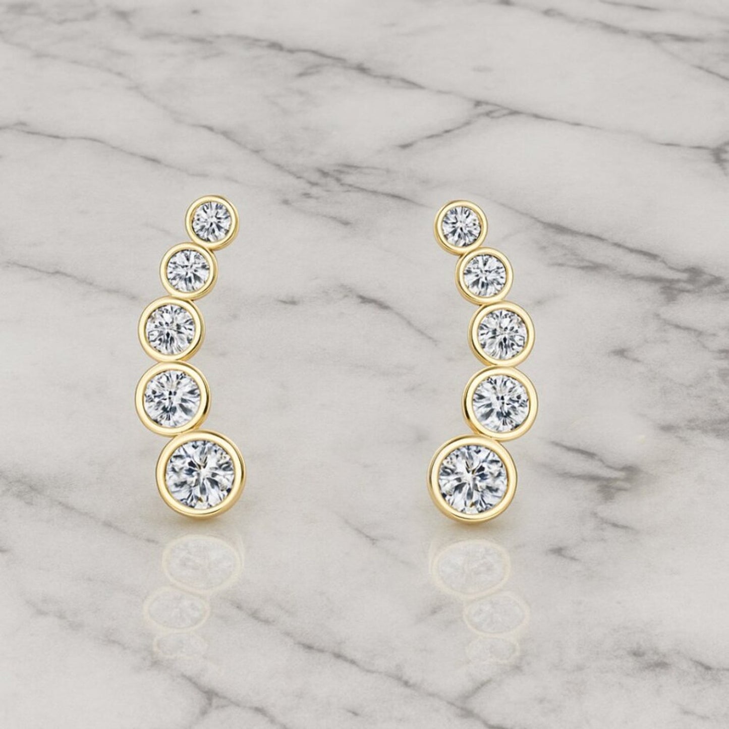 "Kallie" Lab Diamond Cascade Earrings