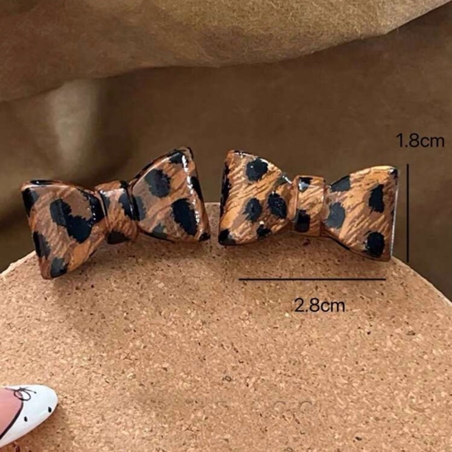 Leopard Bow Earrings