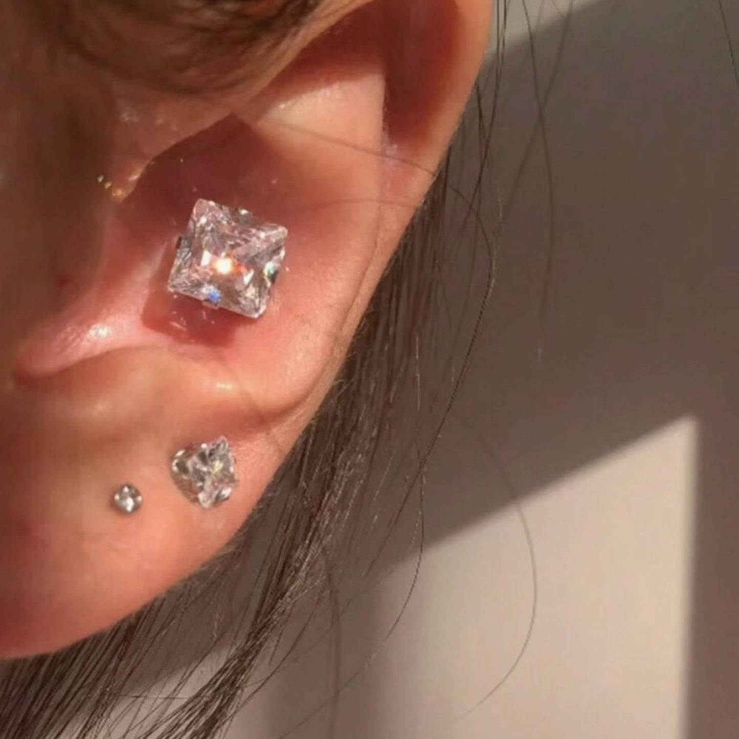 "Briella" 925 Sterling Silver 3 Carat Stud Earrings