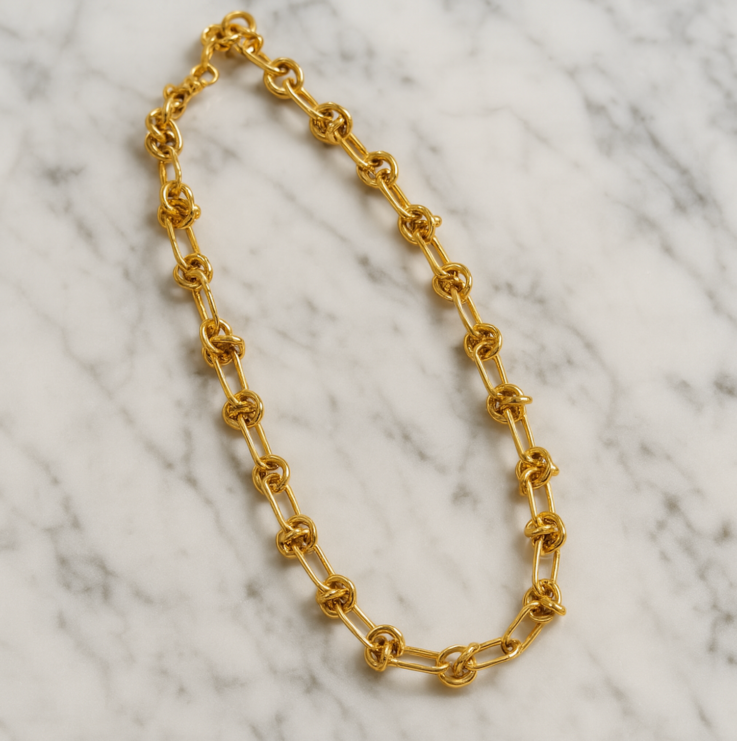 “Brynn” 18k Knotted Chain Necklace