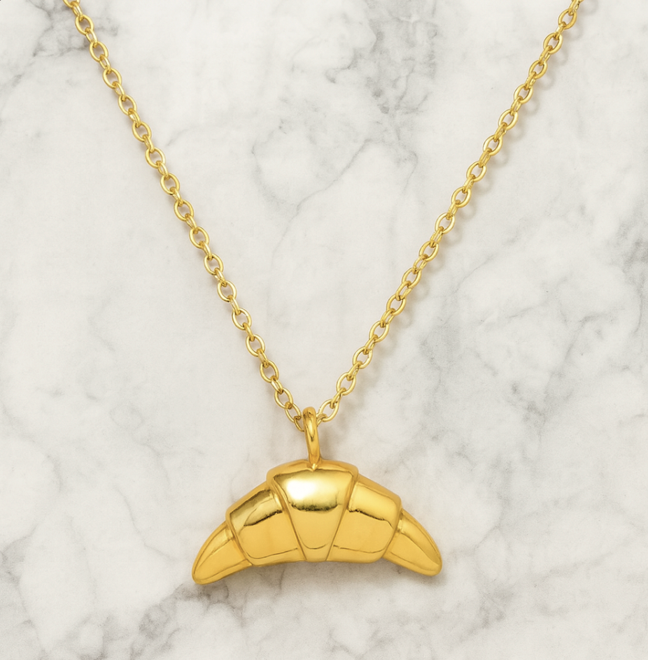 Croissant pendant necklace