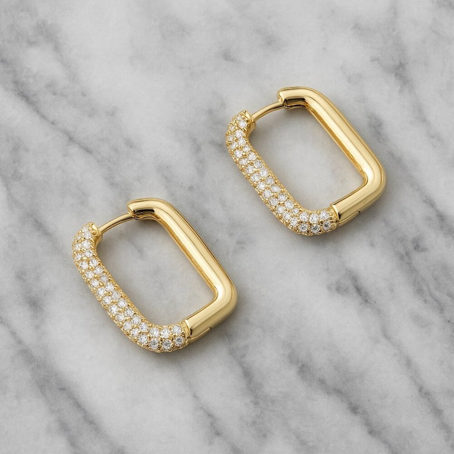 "Aveline" Pavé Hoop Earrings