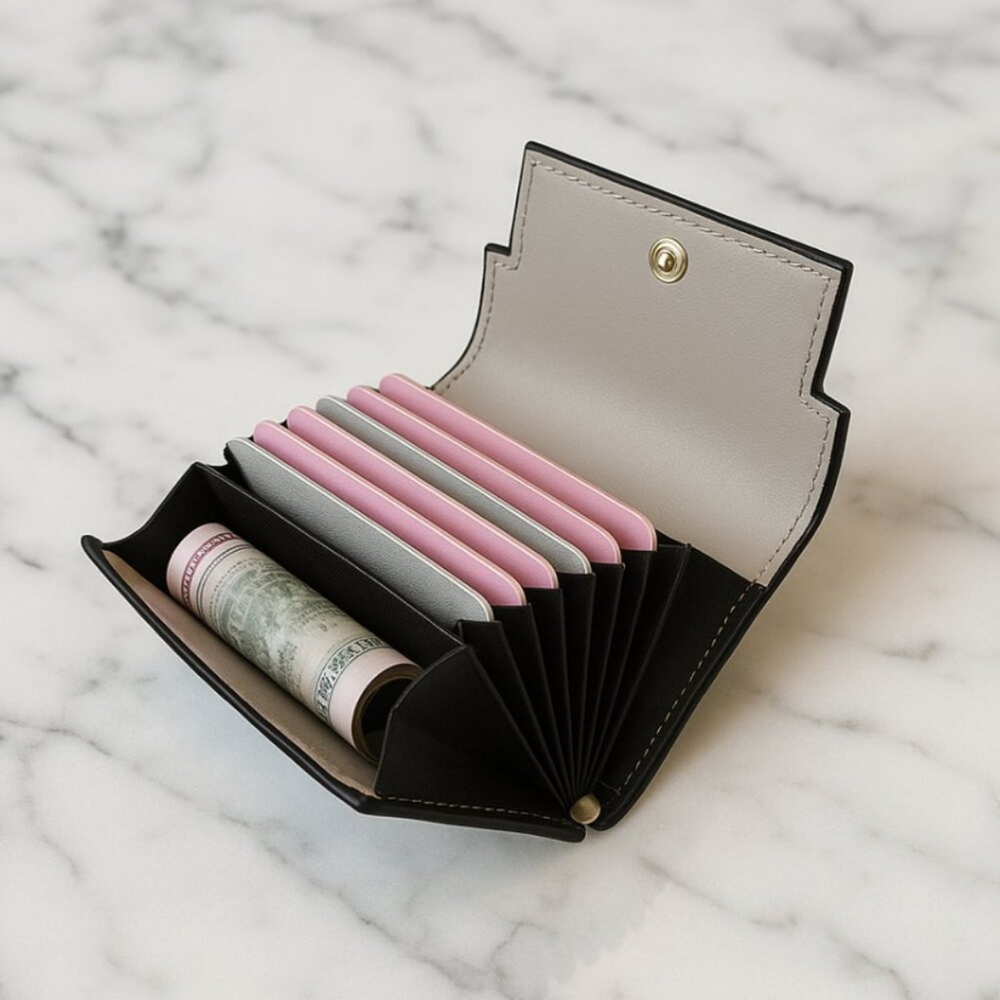 "Huxley" Vegan Leather Wallet Gray