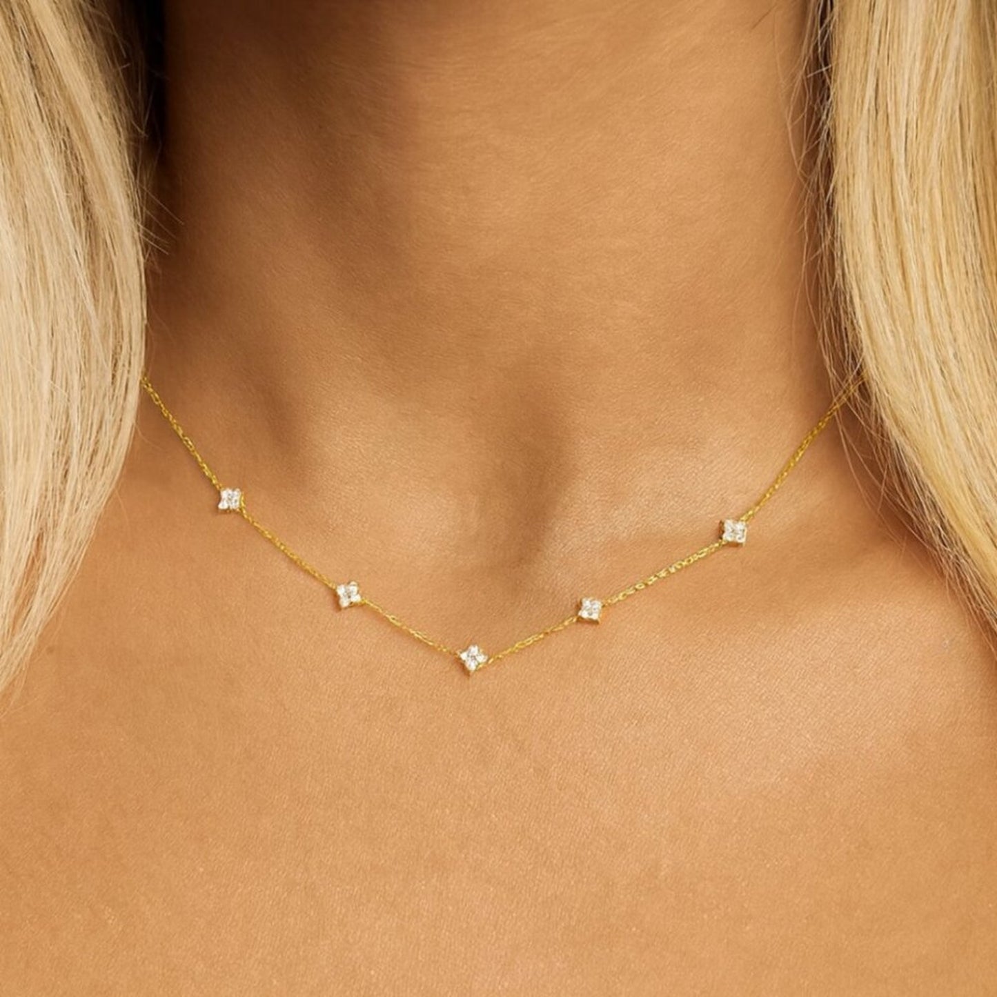 "Mallorca" 18K Gold Plated Clover Necklace