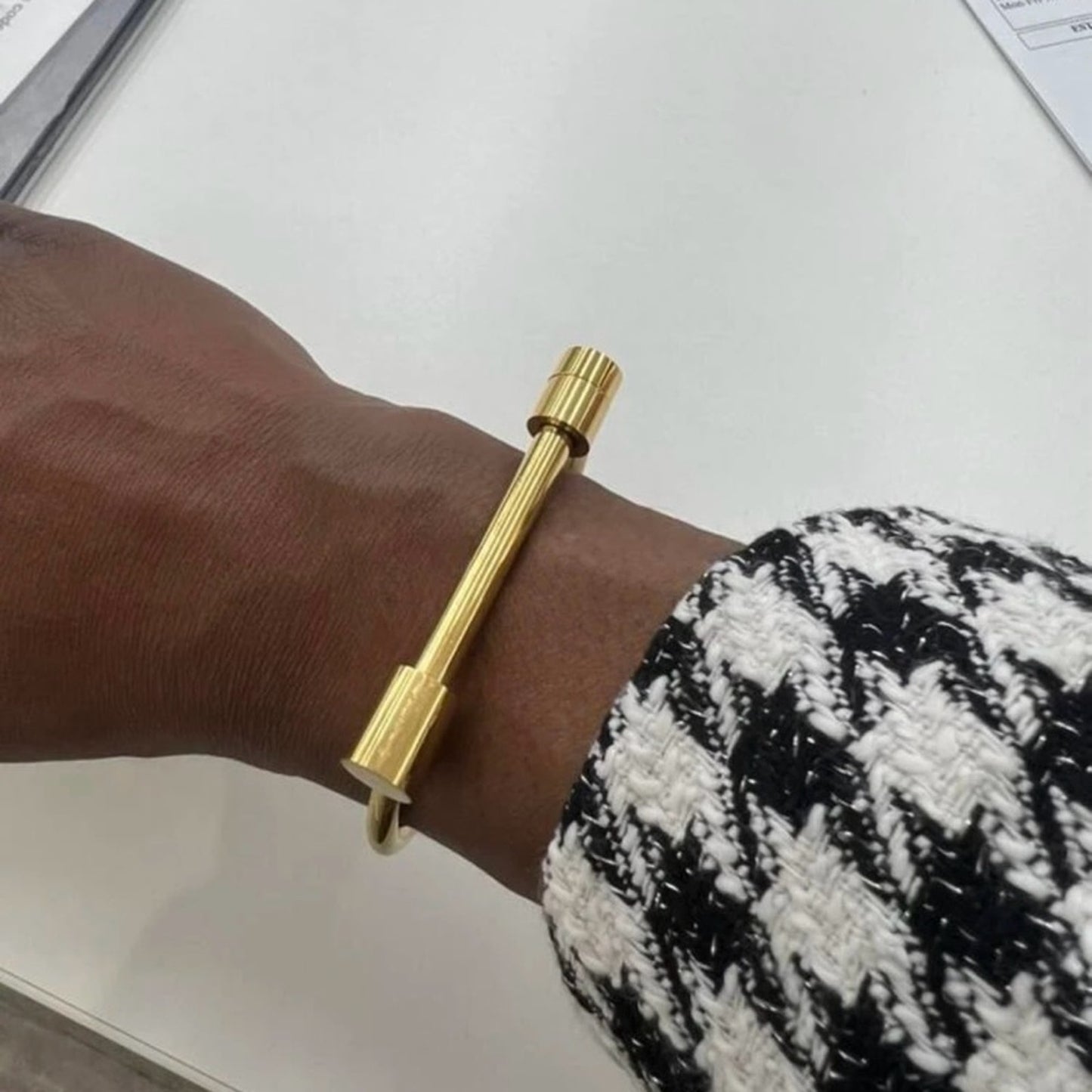 Horseshoe Cuff Screw On Bar Bracelet