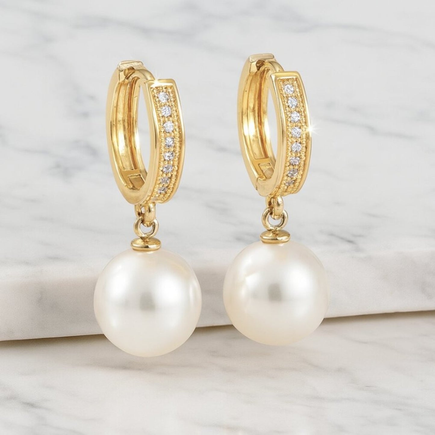 “Janelle” Pearl Hoops