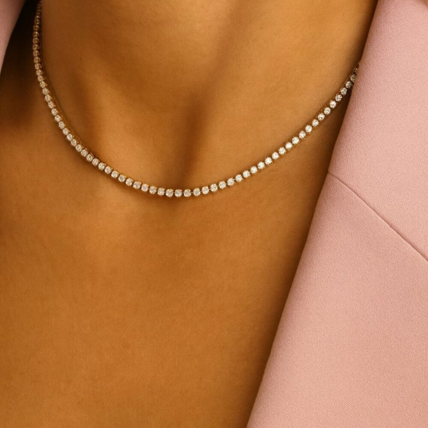 "Kenzie" Dainty Tennis Necklace