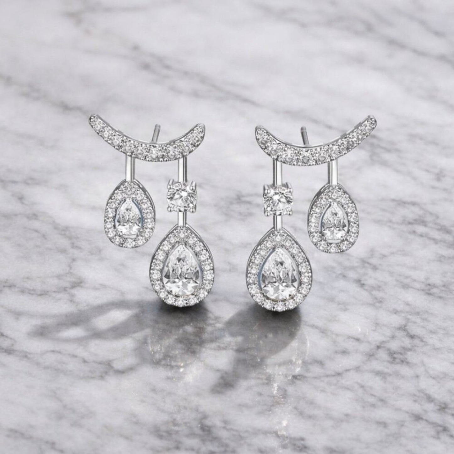 "Valeria" Pavé Diamond Earrings by SHASHI