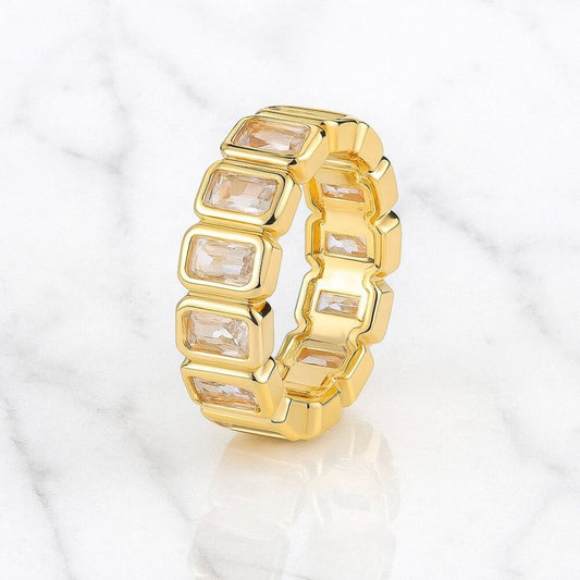 "Devyn" Emerald Cut Eternity Ring