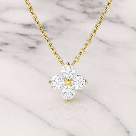"Hampton" Lab Diamond Floral Necklace