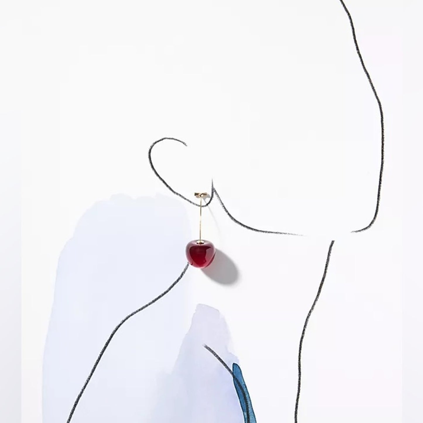 Anthro Cherry Drop Earrings