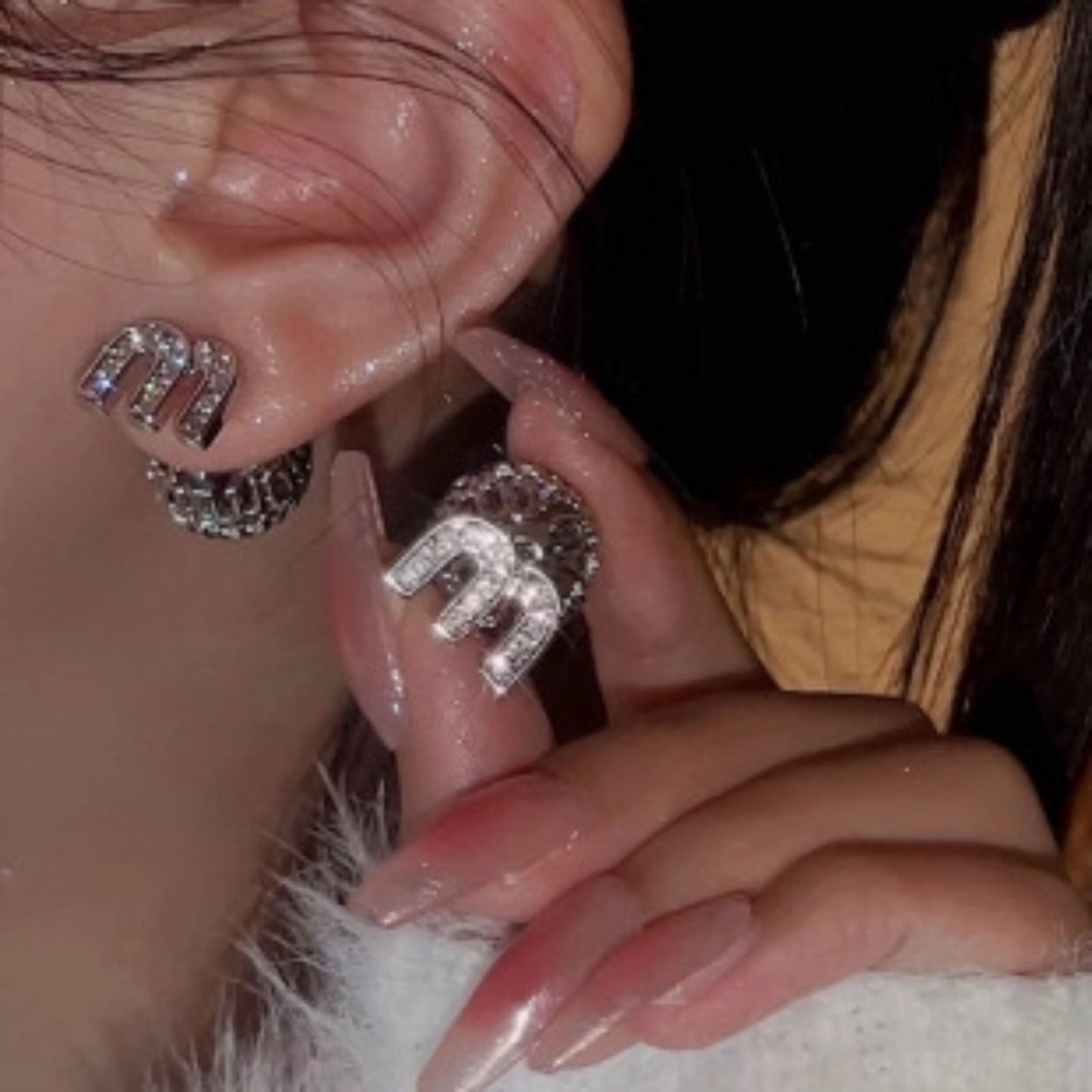 “Mimi” White Gold Plated Luxe Bling Earrings