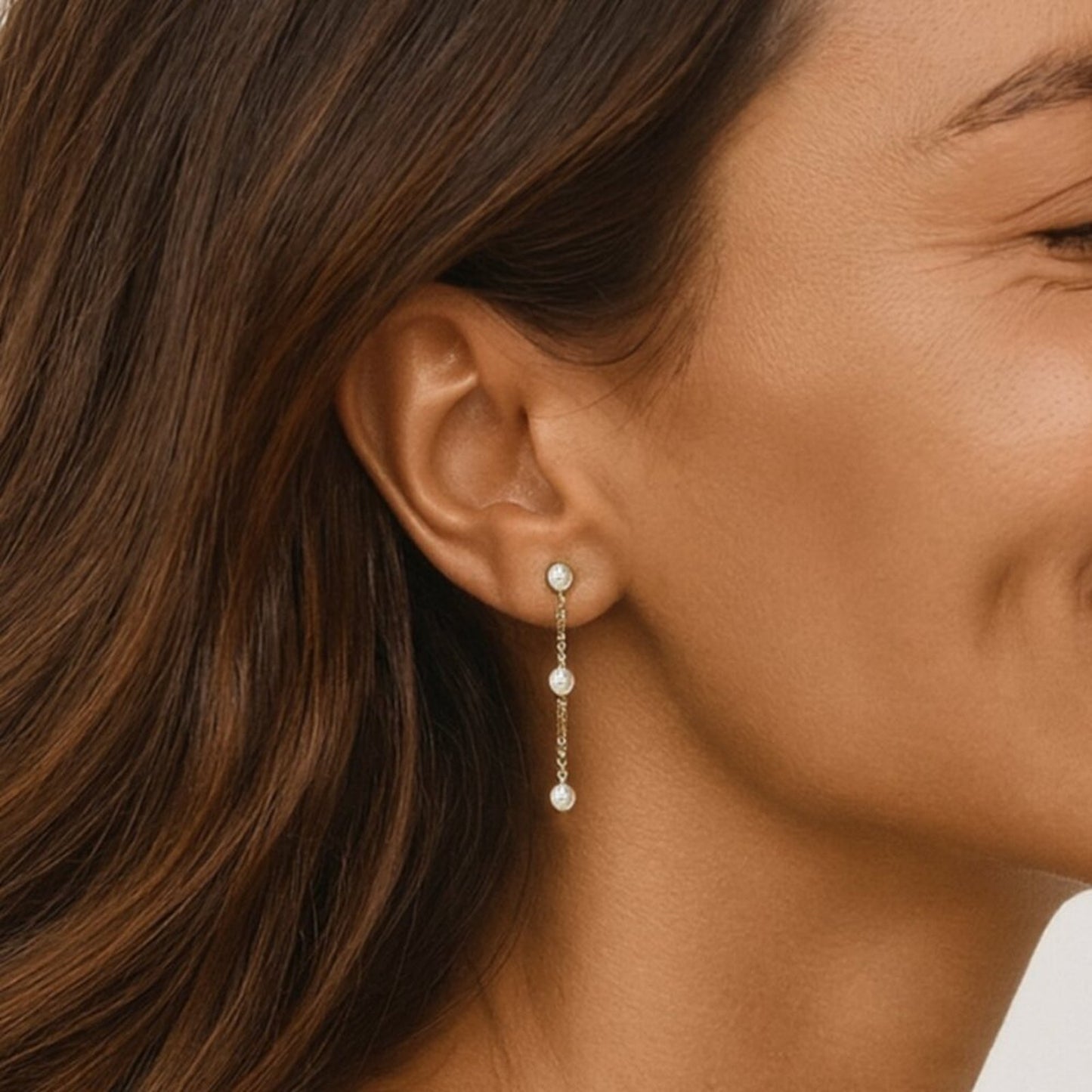 "Sloane" Lab Diamond 14K Drop Earrings