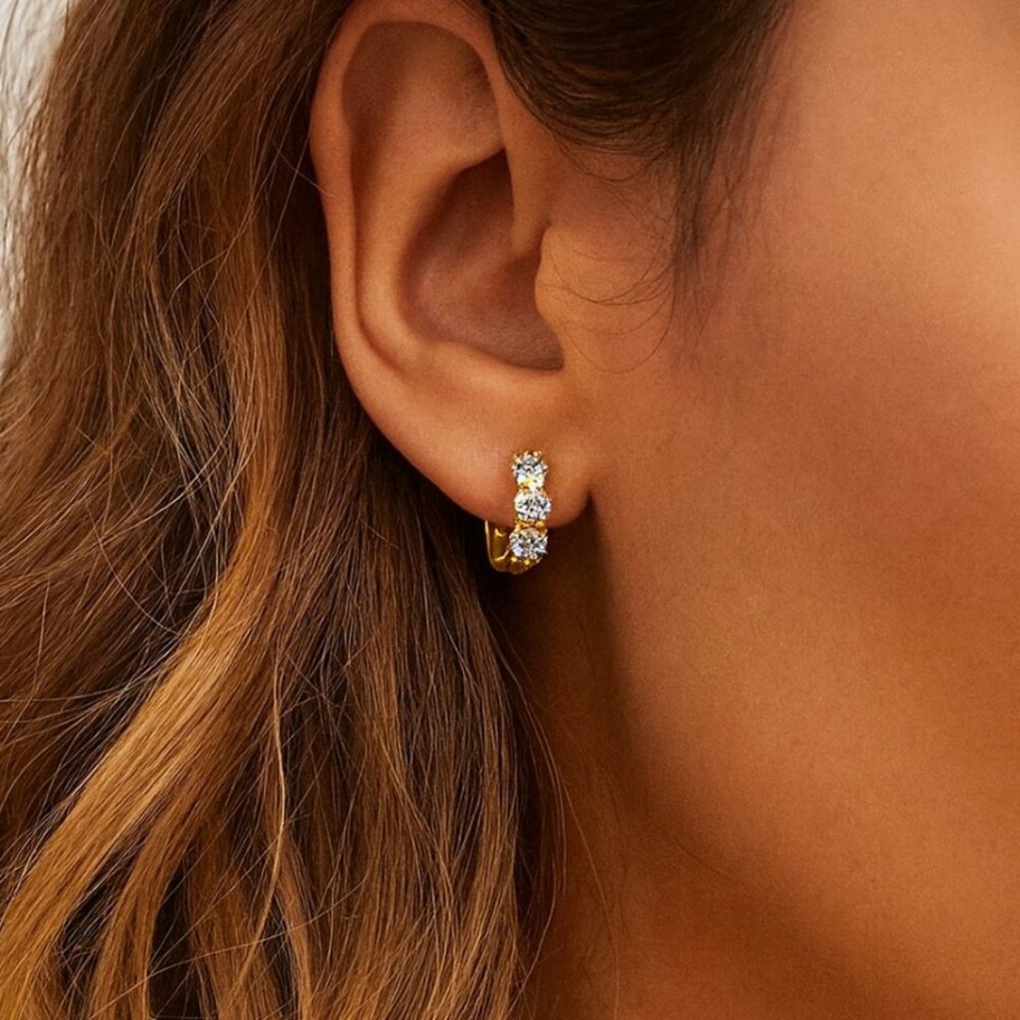 "Beverly" Lab Diamond Hoops