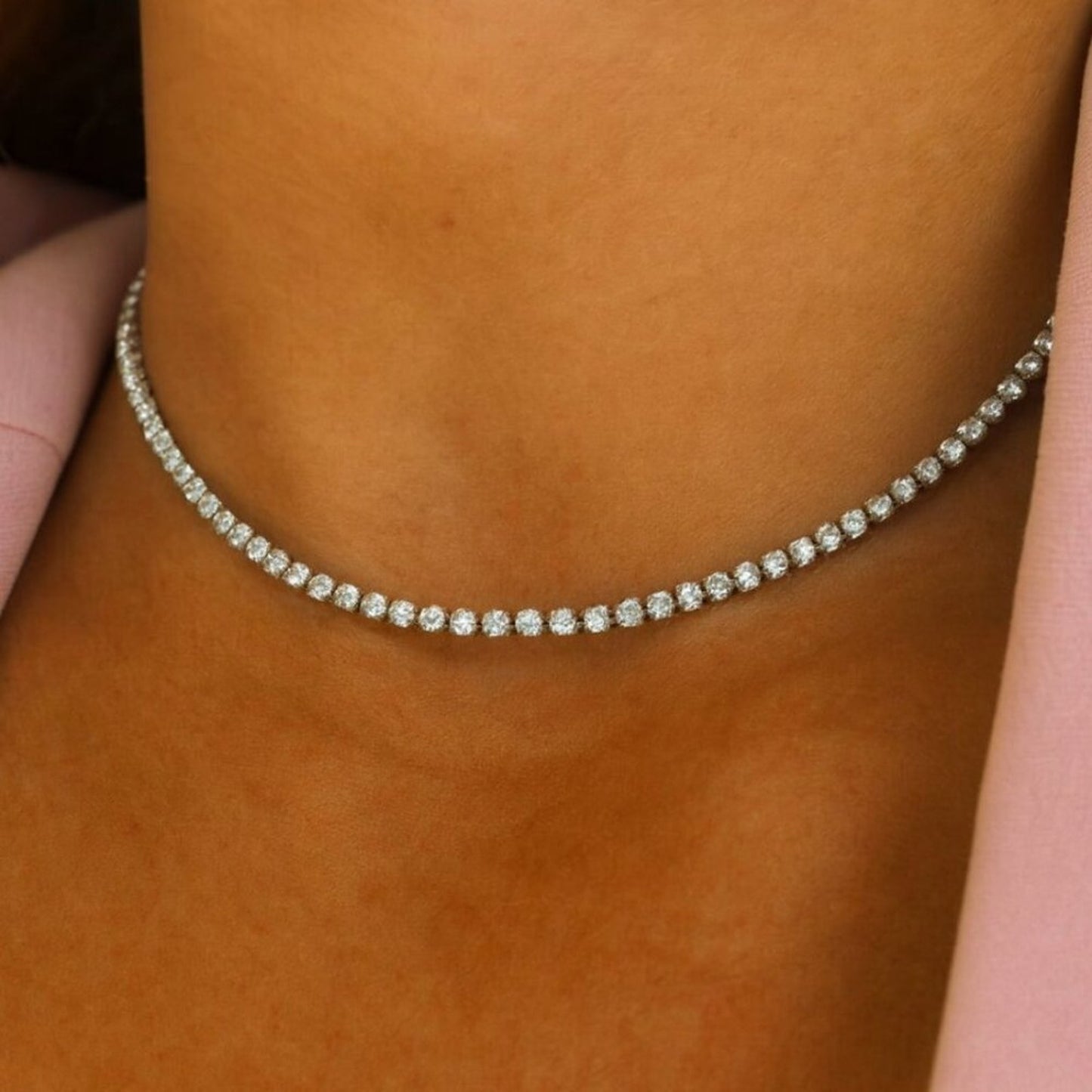 "Kenzie" Dainty Tennis Necklace