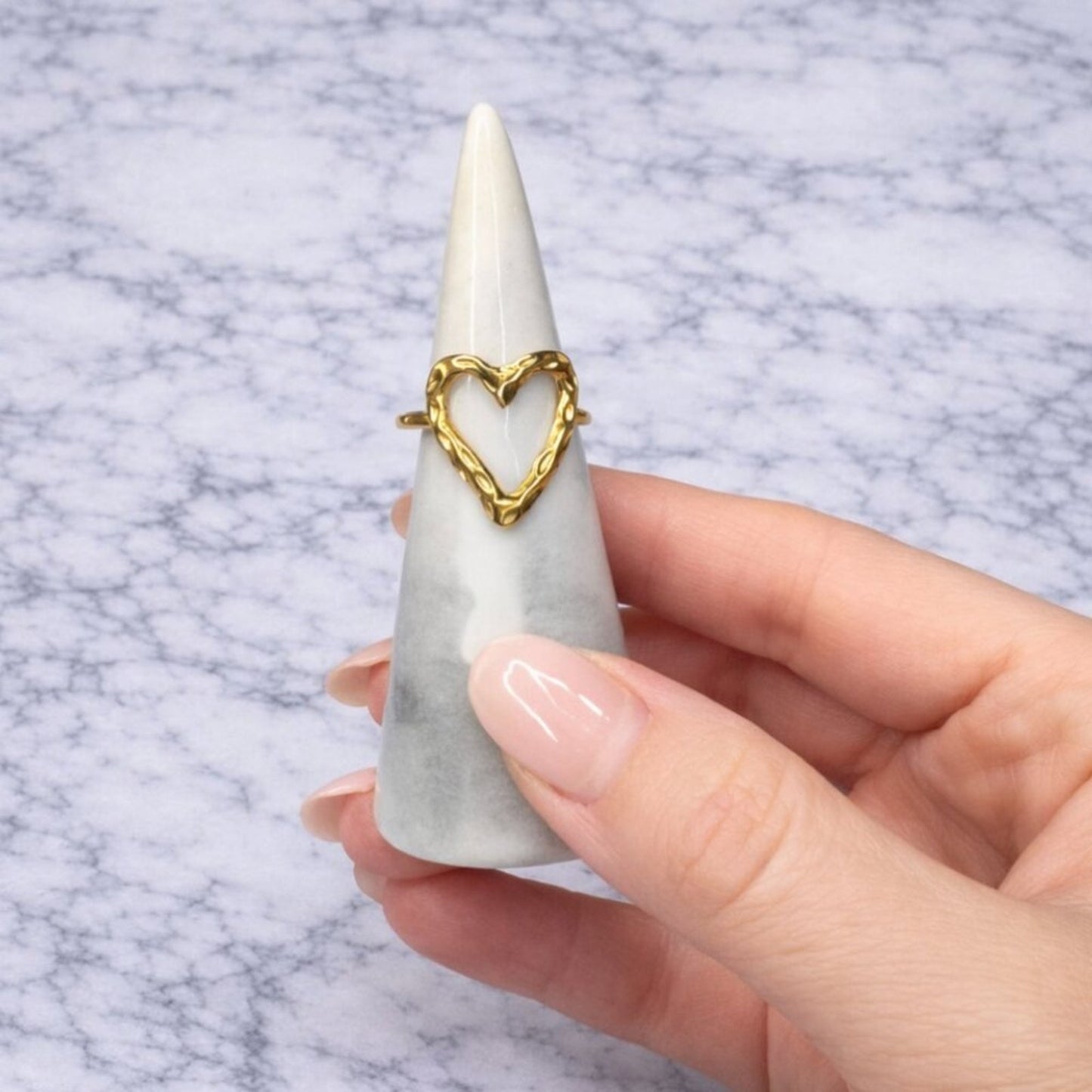 "Rosabelle" Waterproof Heart Ring