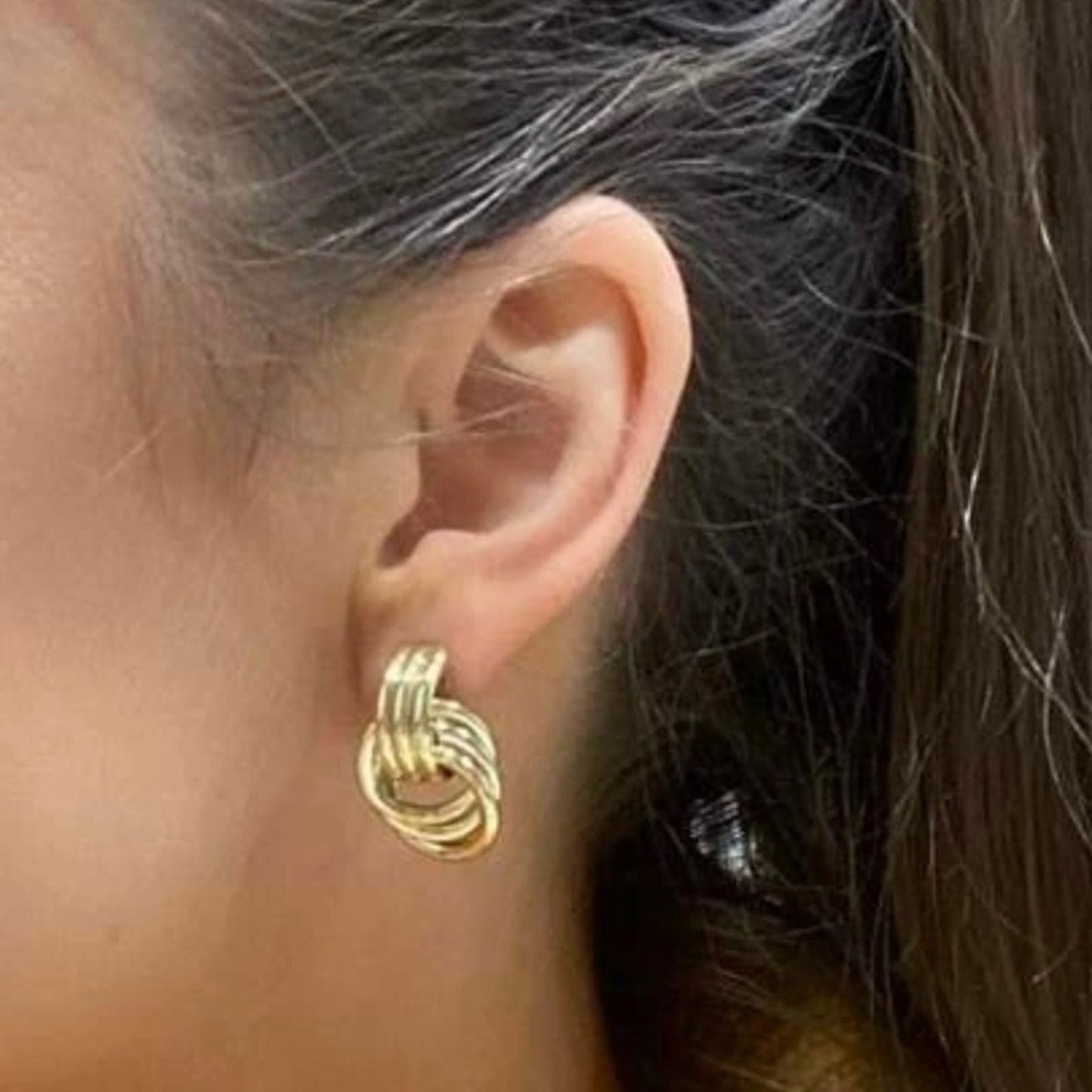REVOLVE Mixed Metal Geometric 18K Earrings