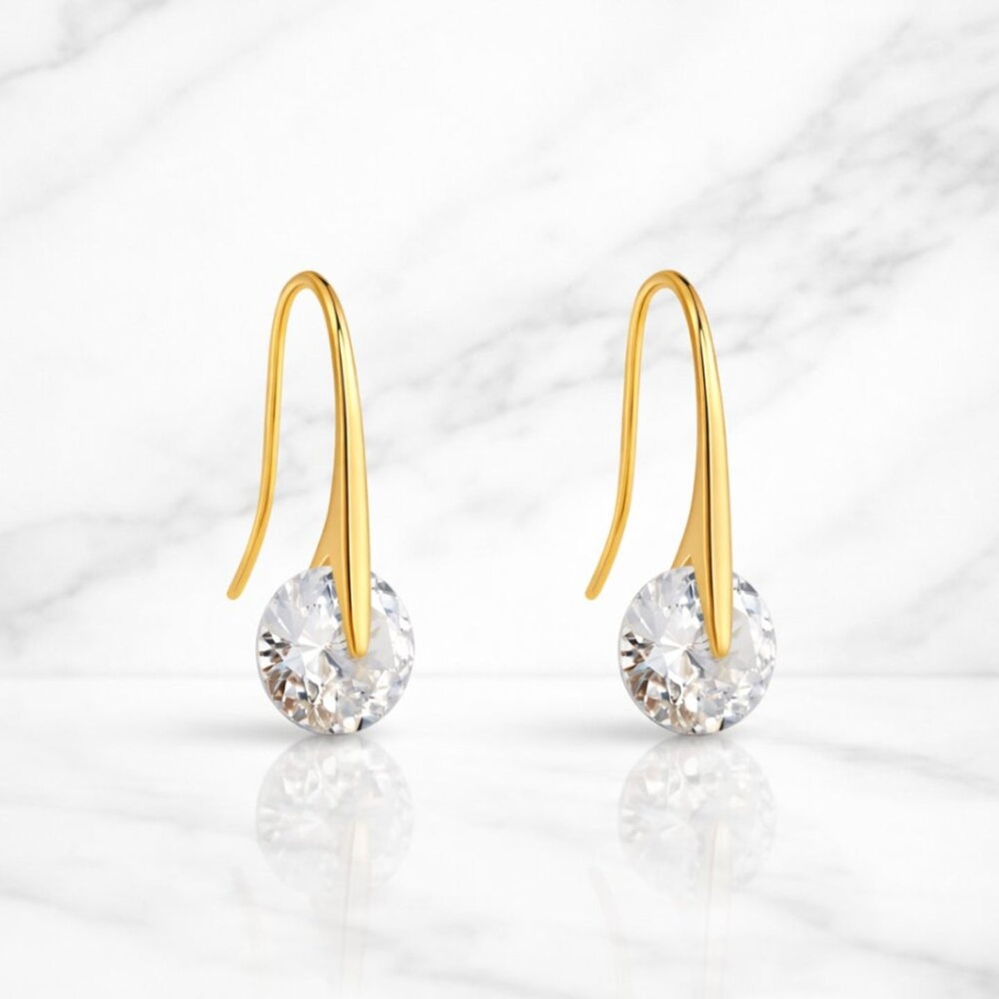 "Josiah" Swarovski Crystal French Hook Earrings