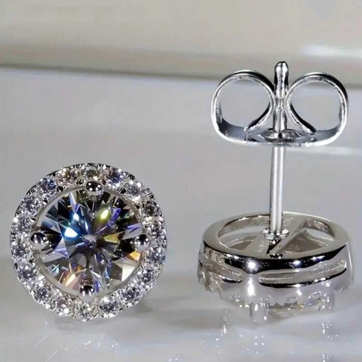 Diana Earrings - White Gold Plated