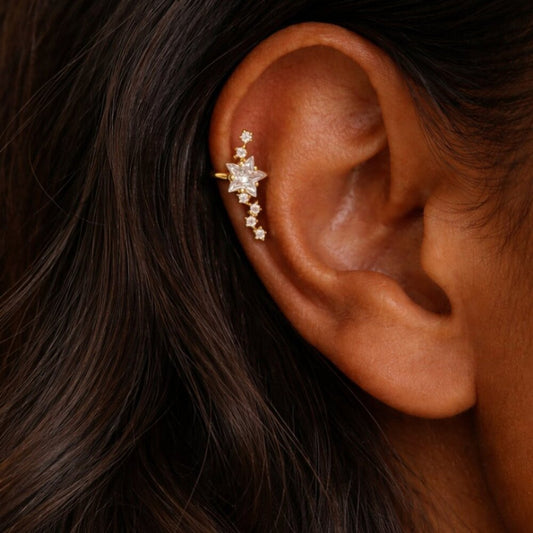"Bel Air" Sparkle Gold Ear Cuff