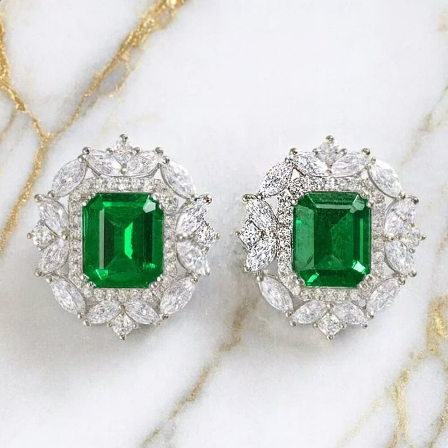 "London" Silver Gemstone Earrings